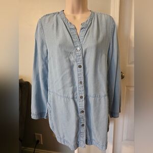 Nic+Zoe Chambray Tunic Shirt